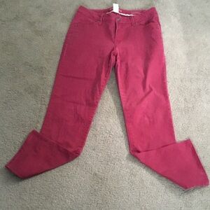 Sonoma Burgundy Straight-Leg Pants